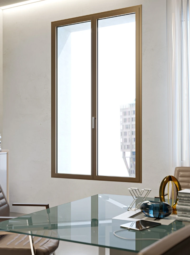 Finestra battente in alluminio Fineline particolare interno