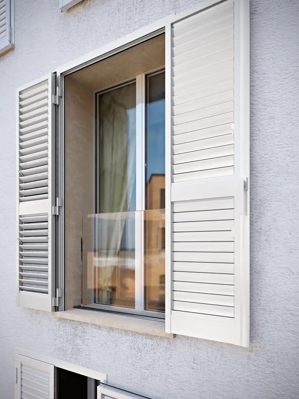 Persiana in alluminio orientabile con leva