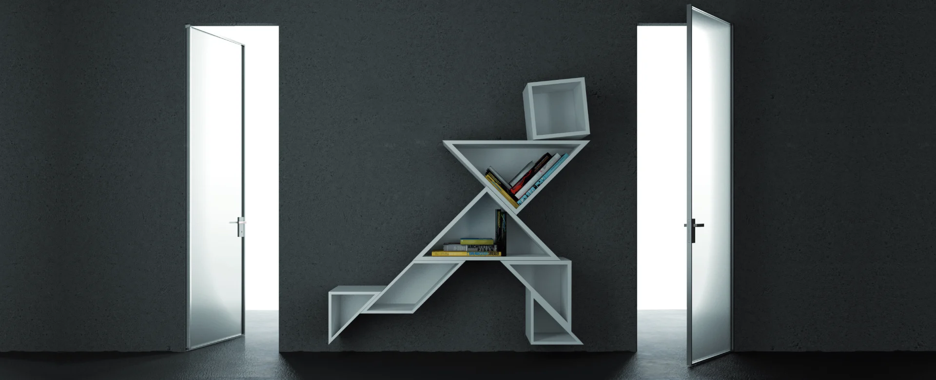 Porte interne a battente in alluminio filomuro