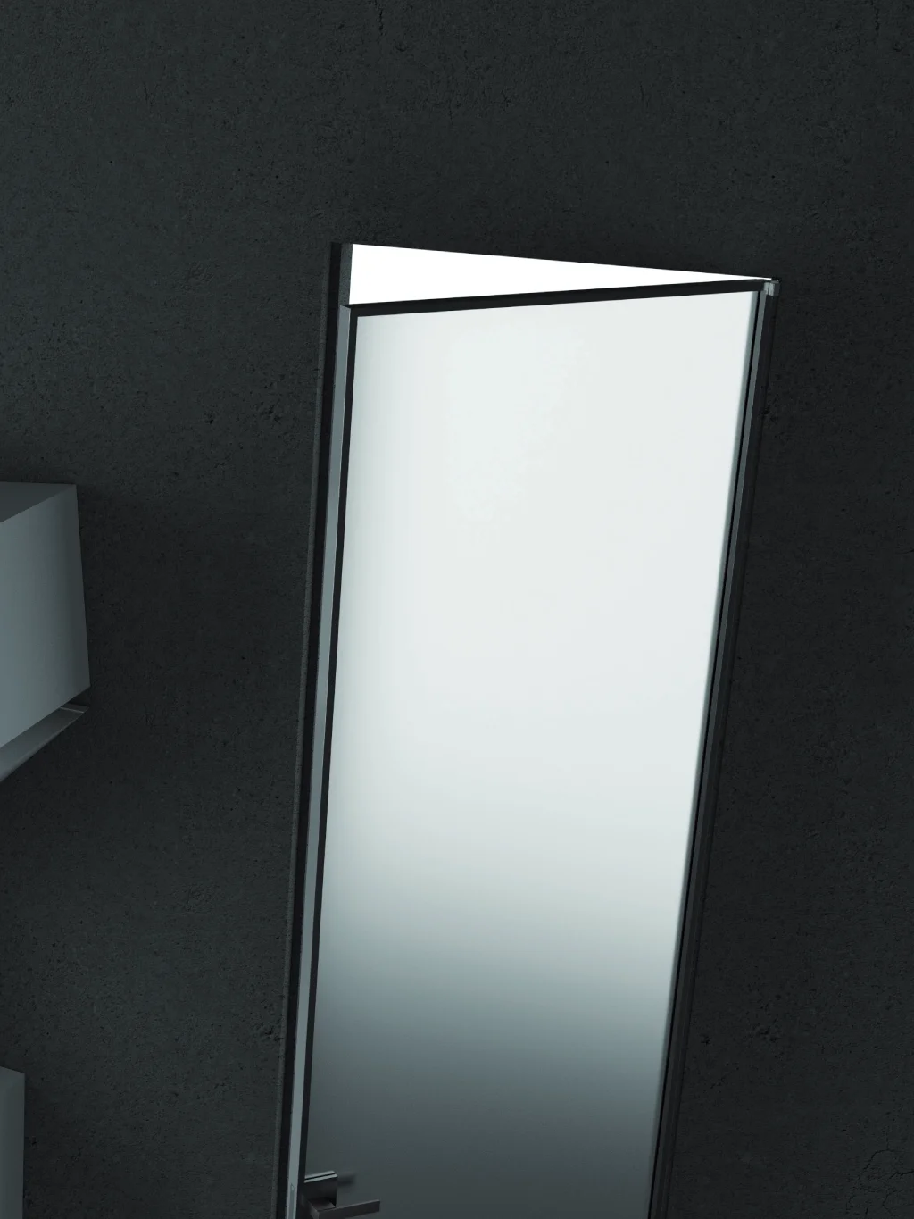 Porta interna a battente in alluminio filomuro