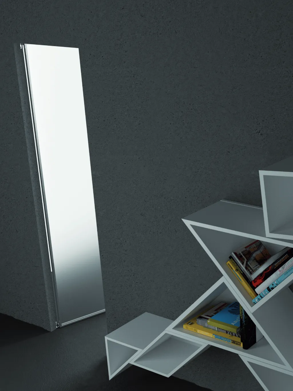 Porta interna a battente in alluminio filomuro