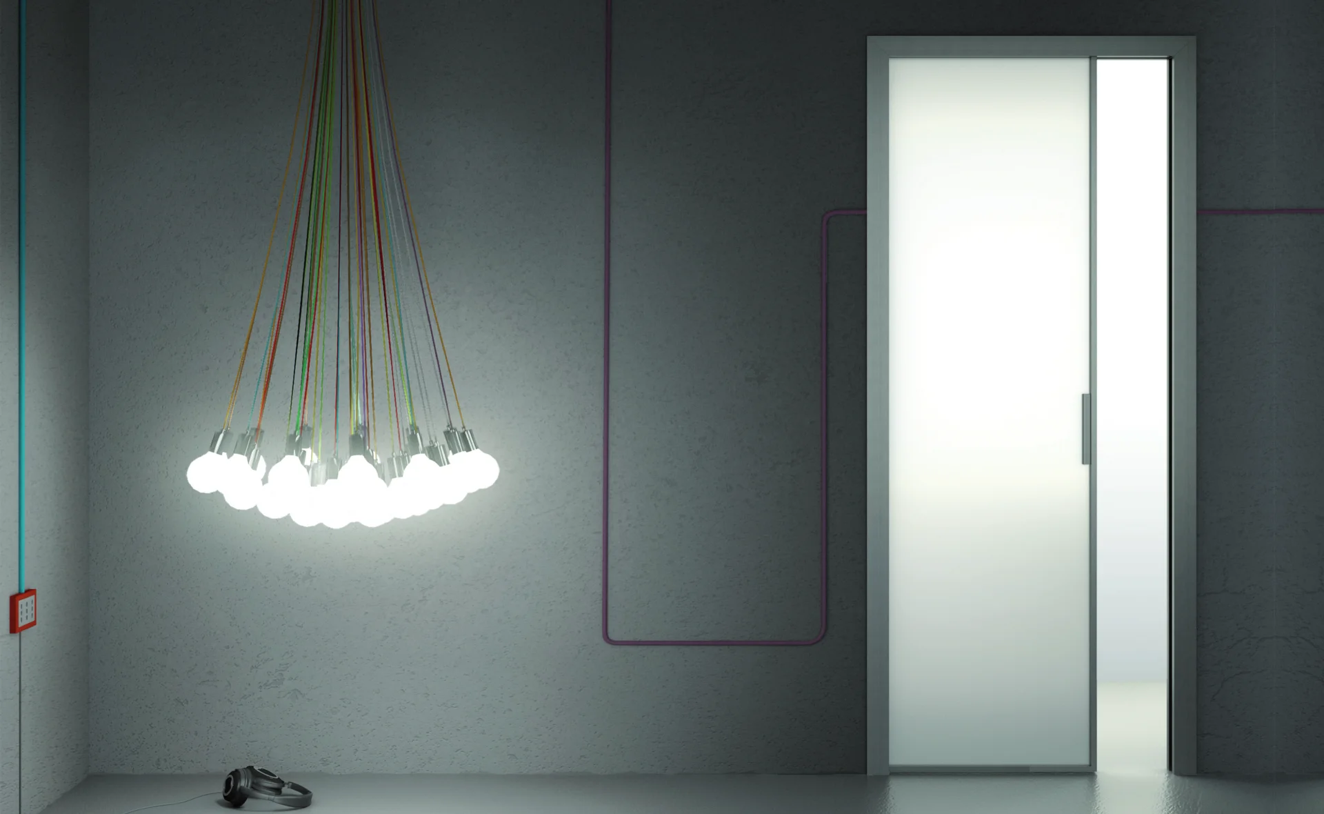 Porta interna scorrevole in alluminio interno muro ad un’anta