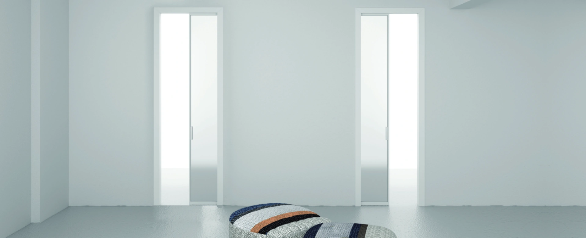 Porte interne scorrevoli in alluminio internomuro