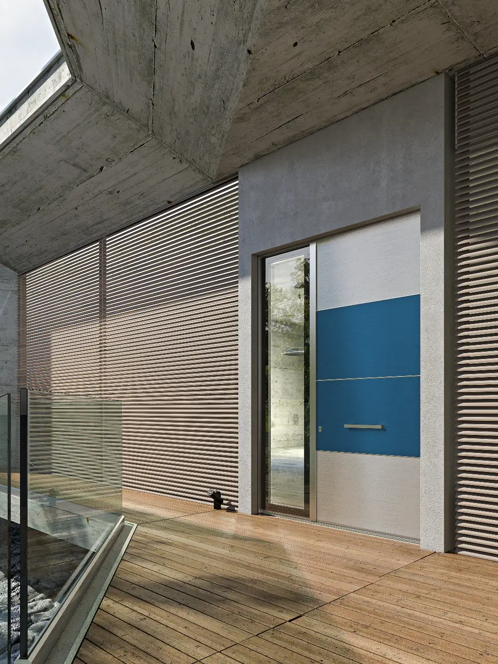 Pannelli per porte blindate in alluminio con linee geometriche