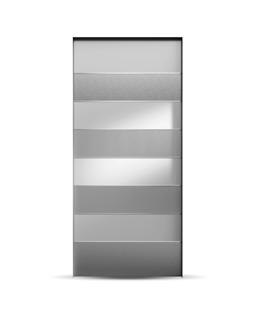 Pannelli in alluminio con linee geometriche