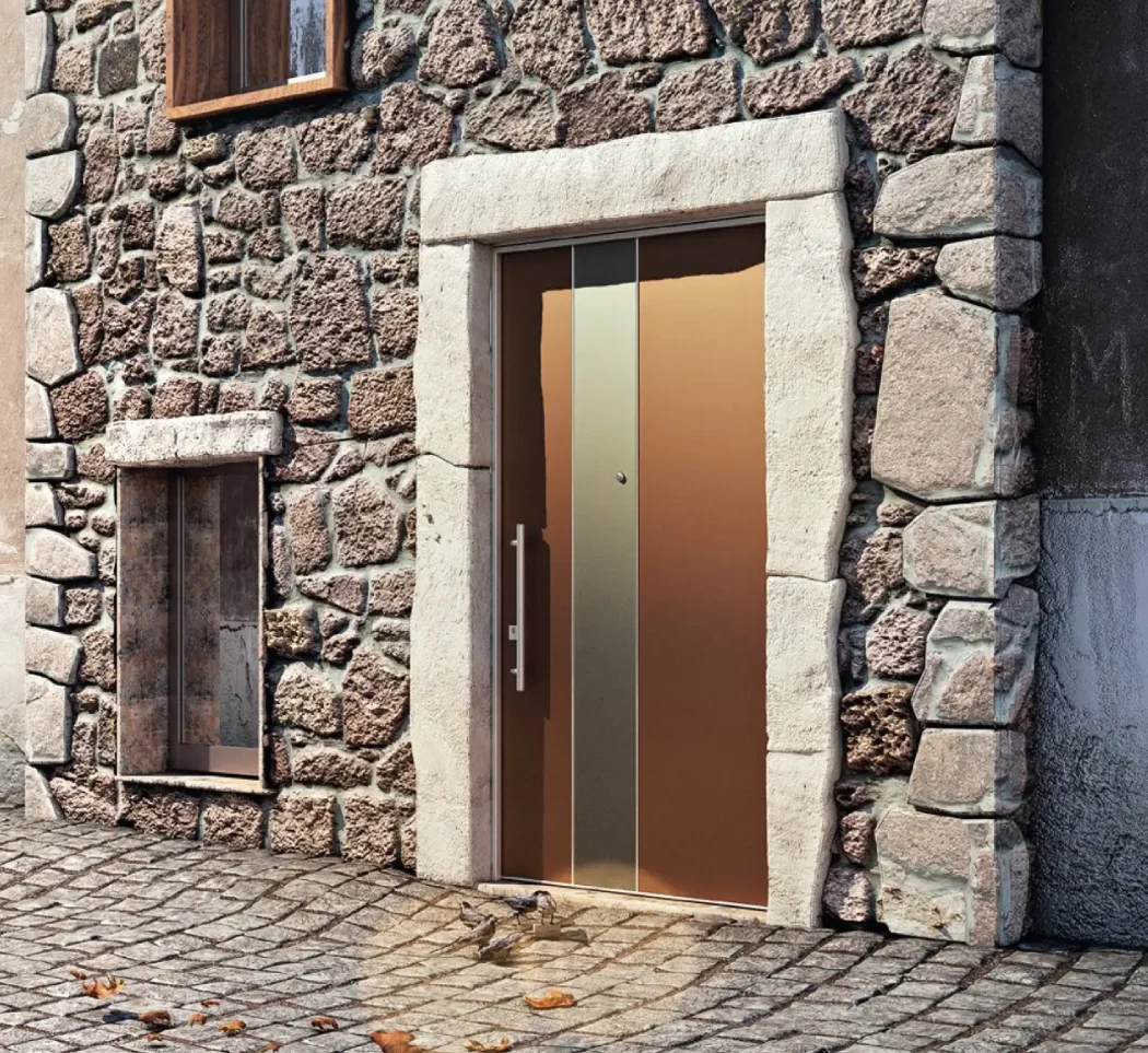 portoncini ingresso alluminio design ponzio